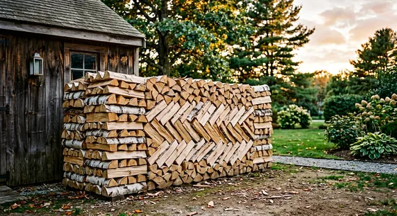 Укладка дров в Барыбине, улица Речная, 14